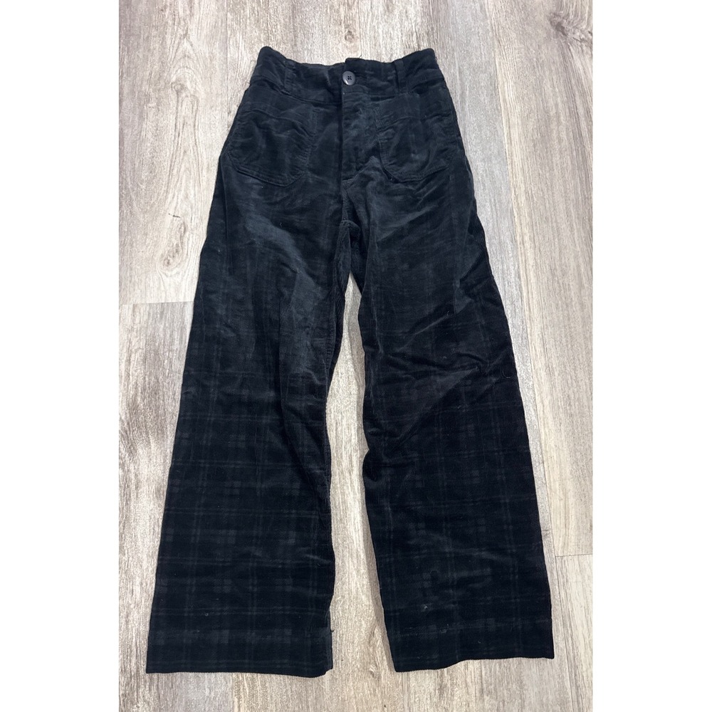 Maeve Black Plaid Wide-Leg Pants - Picture 2 of 10